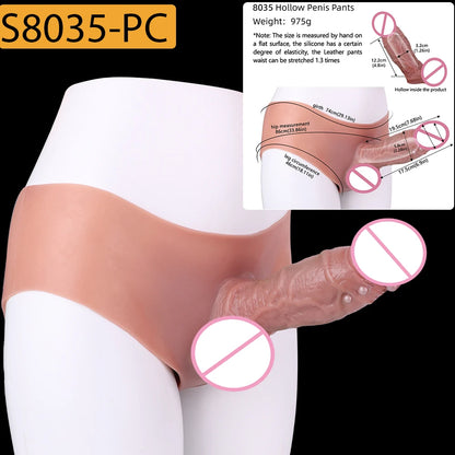 SXXY Strap-On Lifelike Penis Cover насадка на член Large Hollow DildoPants Intimate Adult Sex Toy for Couples Sex