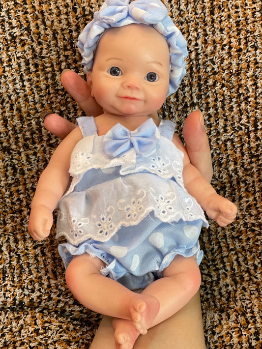 10 Inch Cute baby Reborn Handmade Bebe Newborn Doll 3D Painted  Bebe Reborn Doll