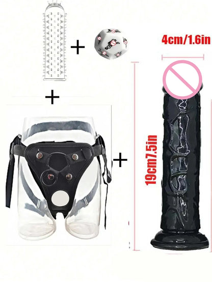 Wearable Strapon Penis for Women Black Dildo Pants Lesbian G Spot Stimulator Adult Standard Size Women Strap Sex Toys for Women