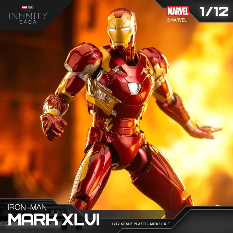 In Stock Fondjoy Iron Man Mk46 Assembled Model Action Figure 1/12 Iron Man Model Collectible Model PVC Model Boys Birthday Gifts