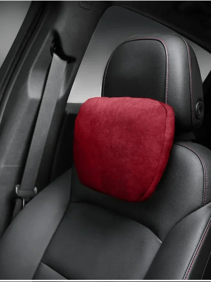 Italy Suede Car Neck Rest Pillow For Nissan Rogue X-Trail T32 T33 Seat Head Neck Support Cushion Auto Interior Accessories