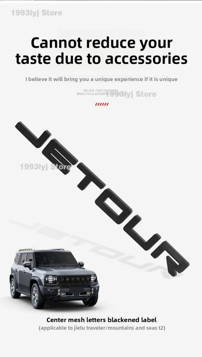 For Chery Jetour Traveller T2 Styling Plastic Rear Emblem Front Grille Badge High-end Decals Auto Exterior Decoration