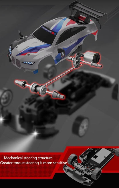 RC Drift Car 1:24 2.4GHz Remote Control Car Four Wheel Drive GTR Racing Vehicles Electric Racing Car Toys for Kids Adults Gifts