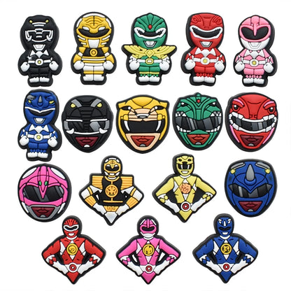17-100pcs Cartoon Animation Team Shoe Charms PVC DIY Shoes Decoration Sandal Accessories Buckle for Kids Man Party Gifts