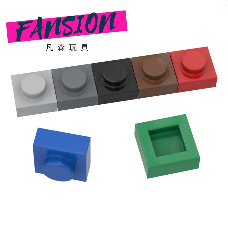 100g/588Pcs 3024 1x1 Brick Moc Short 1-Hole Color Spare Parts Compatible with Brick DIY Children's Toy Assembly Gift Box