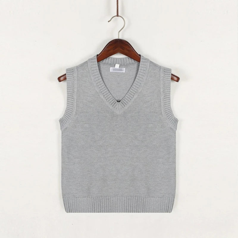 Mens &Womens V-Neck Cable Knit Sweater Vest Cotton Unisex Sleeveless Cricket Jumper for Spring Autumn Winter Golf Office Party