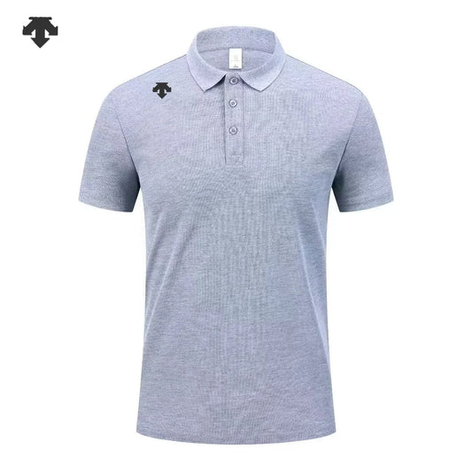 High end sports men's short sleeved brand printed polo shirt comfortable and breathable top 2026 summer new casual lapel T-shirt