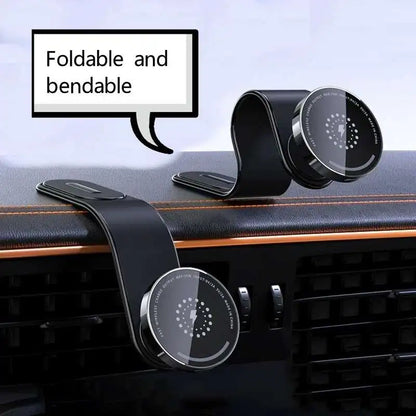 For MagSafe Wireless Car Charger Magnetic Car Phone Holder Bendable Car Phone Mount Phone Stand for iPhone 16 15 14 13