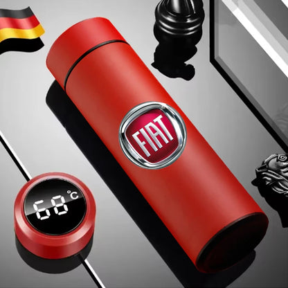 Car Smart Thermos Cup 500ml Portable Temperature Display Water Bottle For FIAT 500 500C 2012 500X 500L Fiat 695 Car Accessories