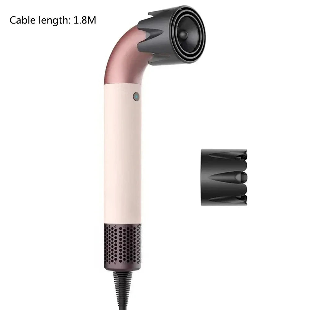 Negative Ion High Speed Hair Dryer Bend Nozzle Fast Drying Portable Home Travel Hair Dryer