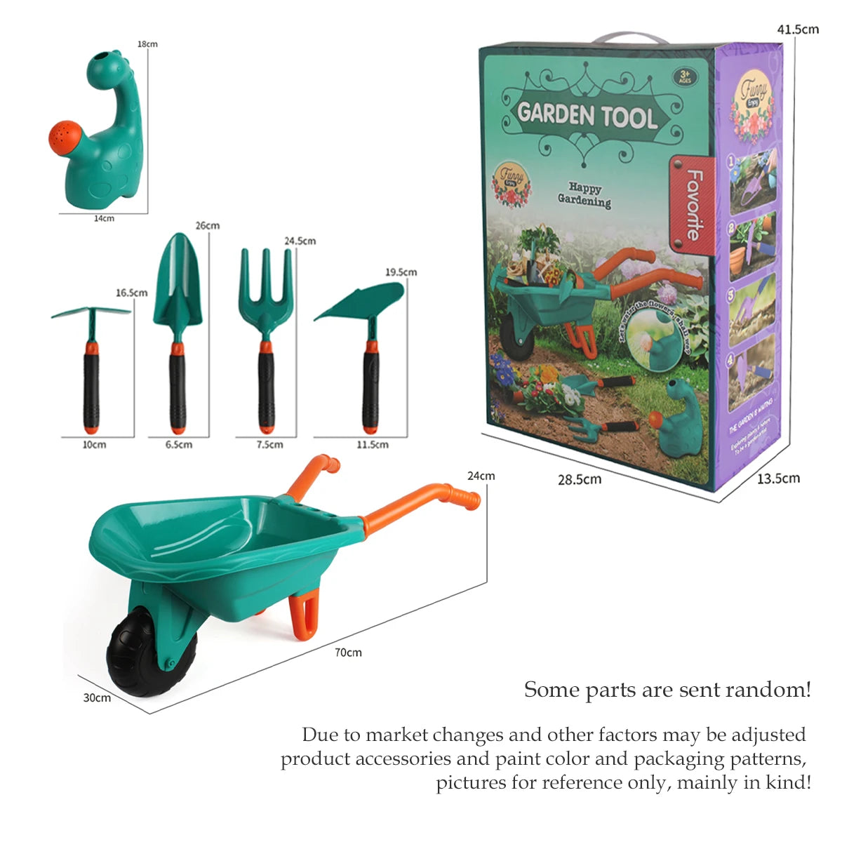 Gardening Tool Set Toys for Kids, Children's Outdoor Garden Beach Cart Apron Glove Plant Flowers Tools Gifts for Boys and Girls