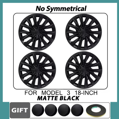 4PCS HubCap for Tesla Model 3 2023 2024 18 Inch Performance Replacement Wheel Cap Automobile Full Rim Cover Accessories