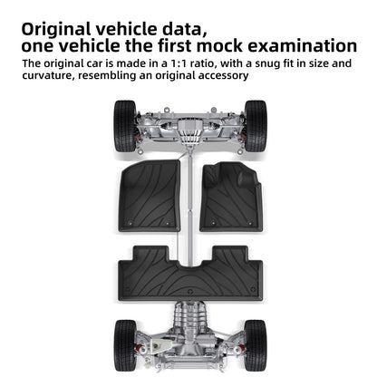 Right Drive for Geely Starray EM-i 2025 2026 Car Floor Mats Cargo Liner Trunk Pad TPE 3D Foot Mat All Weather BLACK