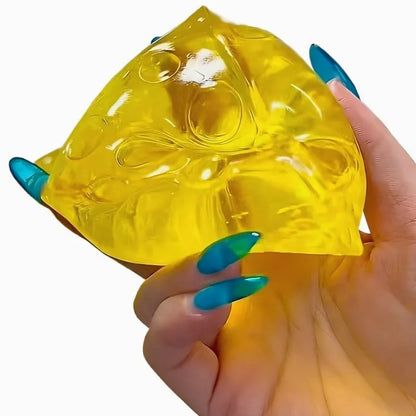 Squishy Honey Cheese Square Fidgets Toys Super Soft Mochi Cheese Squeeze Toy Funny Anti-stress Sensory Toy for Adults Gifts