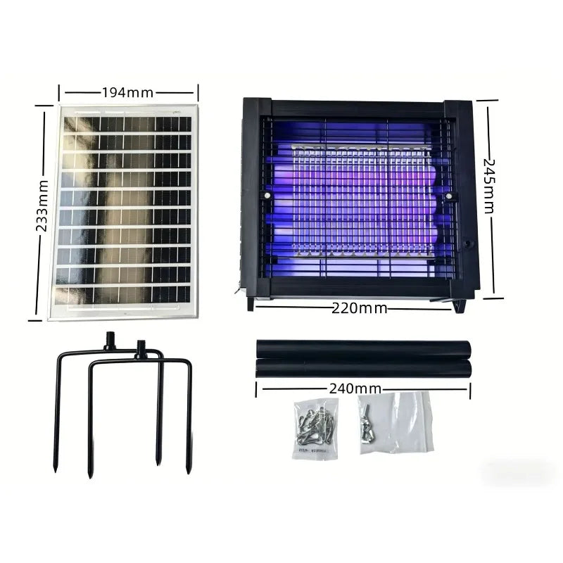 1PC Solar Mosquito Killer Lamp 2 in 1 Outdoor Fly Zapper Anti Mosquito Light Electric Insect Trap for Yard Patio