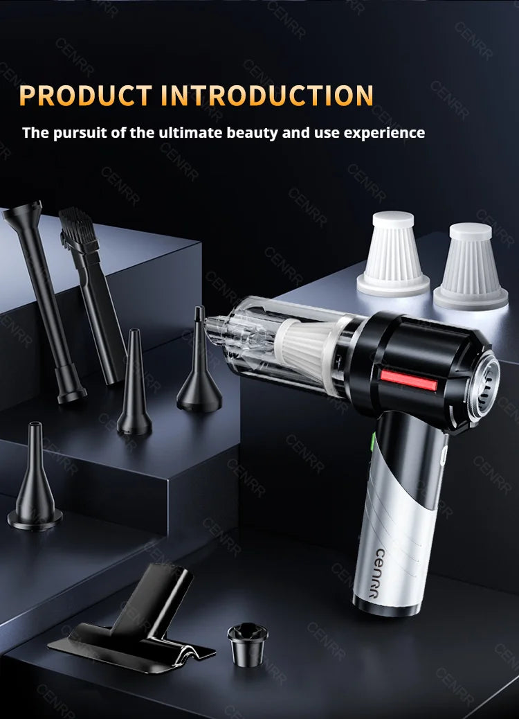 CENRR 998000PA Car Vacuum Cleaner Powerful Mini Cordless Portable Vacuum Cleaner for Home Appliance Handheld Blower Car Cleaner
