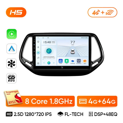 Ainavi Car Multimedia Player For For Jeep Compass 2 MP 2017 2018 2019 wireless Carplay Android Auto 4G Wifi 2din