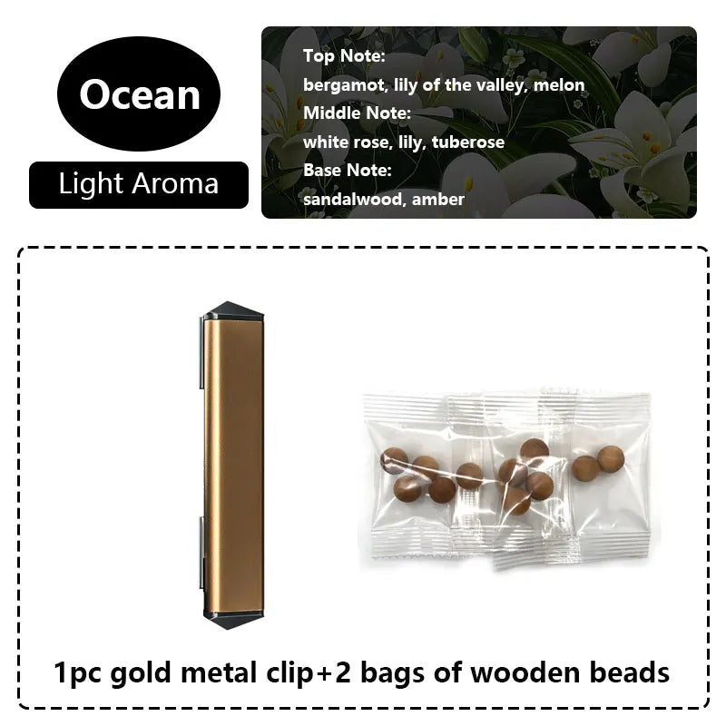 For Tesla Model 3/Y Air Freshener - Invisible Design -Automatic Deodorizer Fragrance Diffuser Car Aromatherapy Wooden Bead