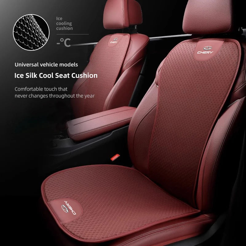Car Seat Pad Backrest Mat Ice Silk Flax Seat Cushion Covers For Chery Tiggo 7 Pro 8 4 5 3 2 T11 5X Amulet Fora QQ IQ Fulwin