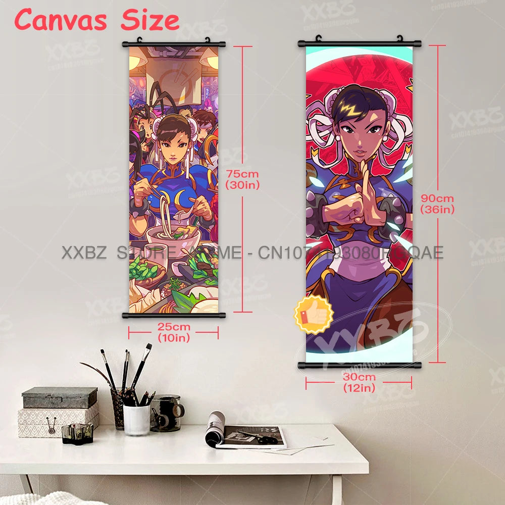 Fighting Game Street Fighter Home Decoration Hanging Painting Gouken Figures Wall Artwork Scrolls Picture Canvas Print Poster