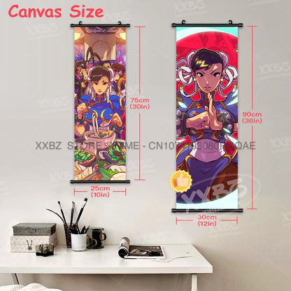 Fighting Game Street Fighter Home Decoration Hanging Painting Gouken Figures Wall Artwork Scrolls Picture Canvas Print Poster