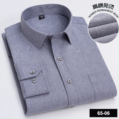 Men's High-quality Fashion Casual Print Plaid Stripe Long Sleeve Shirts Single Pocket Comfort Fit Business Formal Office Blouses