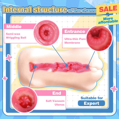 Hot-selling TPE vaginal vibrator, Japanese anime-style male penis suction pump, adult sex toy exerciser to delay ejaculation. 18