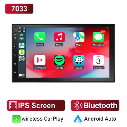 XIMA 7 Inch 2 Din Wireless Carplay Android Auto Car Radio Multimedia Video MP5 Player With BT FM Stereo Autoradio Audio USB TF