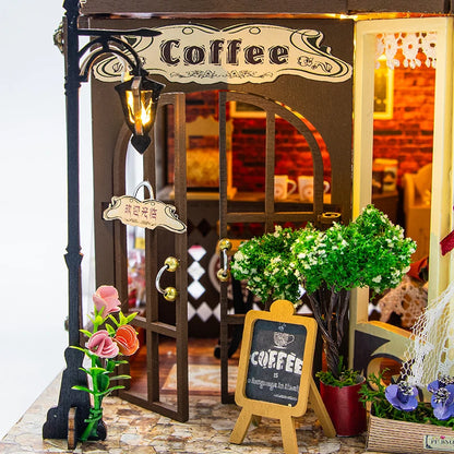 DIY Wooden Miniature 3D Puzzle Building Kits Cottage Doll Houses With Furniture Light Casa Dollhouses Friends Birthday Gifts