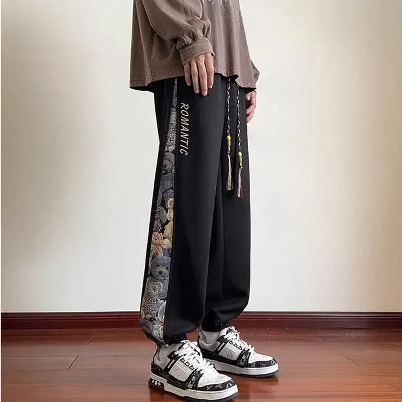 Goth Autumn and Winter Thin Trousers Graphic Grey Summer Man Sports Pants Harem Sweatpants for Men Sweatshirt Jogger Big Tall