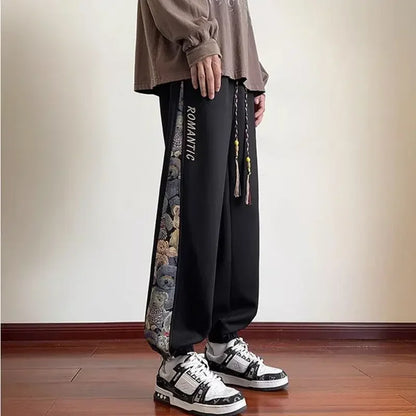 Goth Autumn and Winter Thin Trousers Graphic Grey Summer Man Sports Pants Harem Sweatpants for Men Sweatshirt Jogger Big Tall