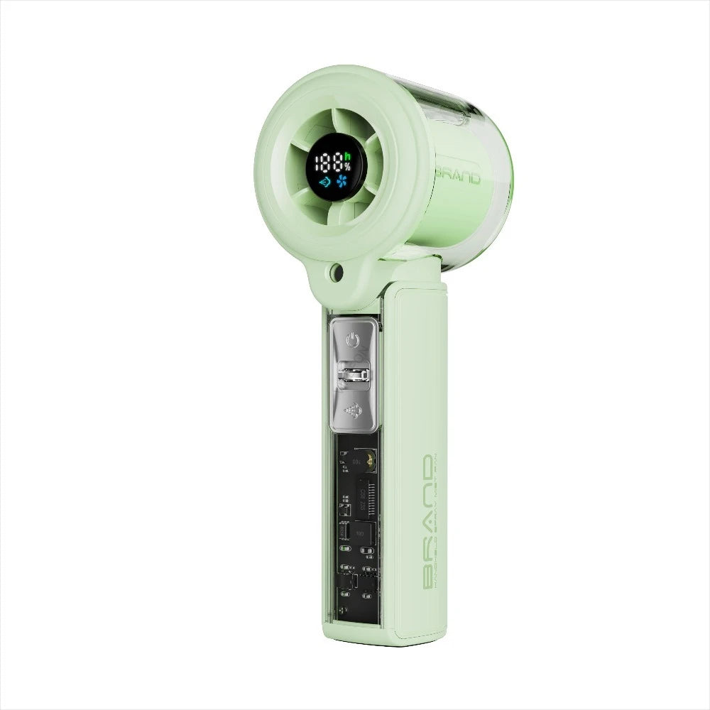 Handheld Electric Fan Cool Water Replenishing Spray Fan LED Display for Outdoor Office Protable Rechargeable Outdoor Small Fan