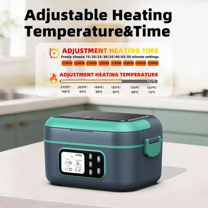 10000mAh 100W Portable Electric Lunch Box, Automatic Heating for Adults, BPA-Free, Keep Meals Warm Anywhere