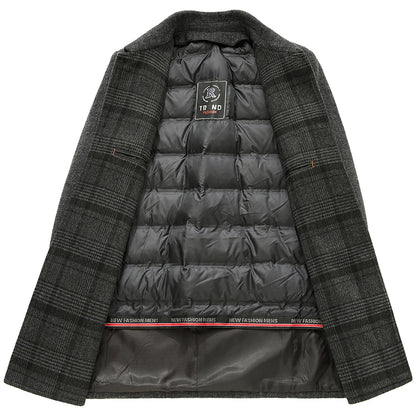 Men's Autumn Trench Coat Warm Woolen Overcoat Male Autumn Winter Men's Wear Woollen Coat Male Warm Mens Long Jacket Men Clothing