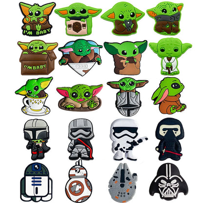 13-55Pcs Hot Toys Star Wars Shoe Charms For Slides Clog Sandals Shoes Decorations Accessories For Christmas Birthday Gifts