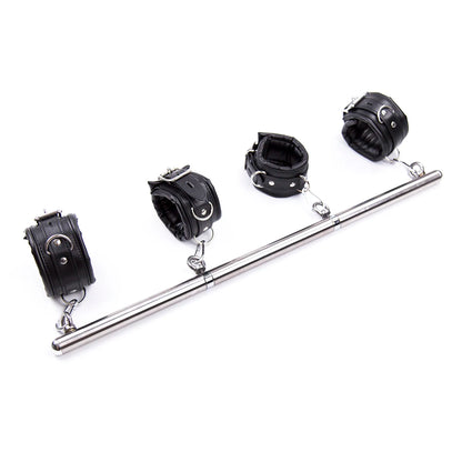 BDSM Sex Leather Bondage Optional Handcuffs Collar Wrist Ankle Cuffs for Fetish Erotic Adult Games Couple Sex Toys Restraints