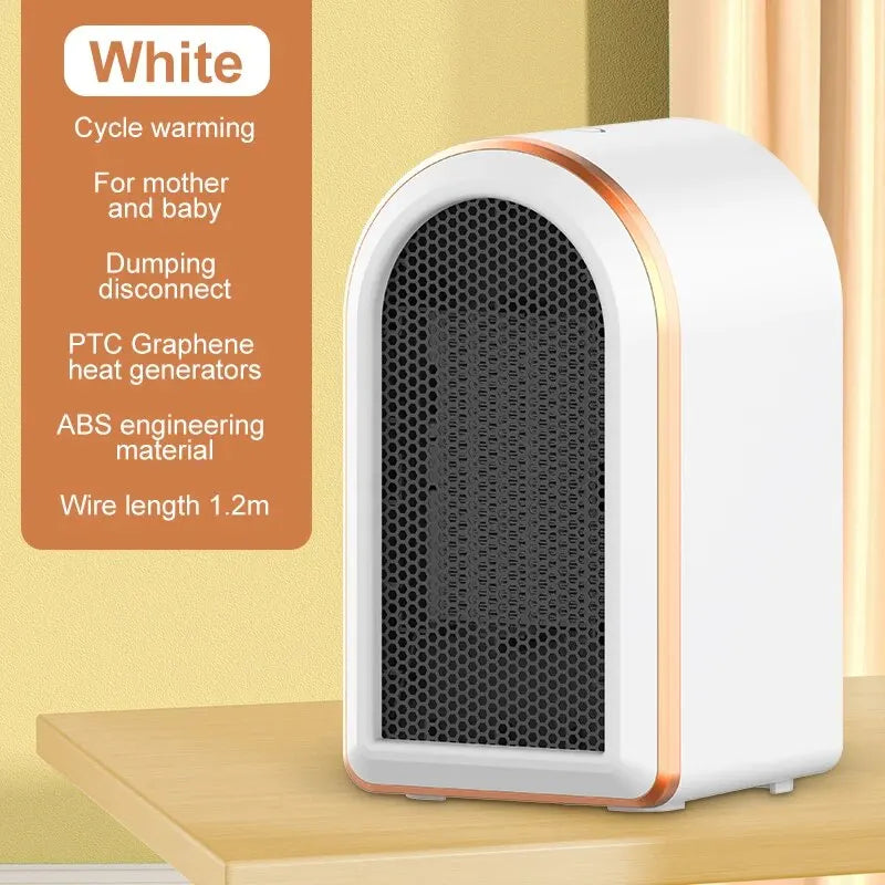 1200W Electric Heater Portable Fan Heaters 220V PTC Ceramic Room Heater Home Office Desktop Heaters Warmer Machine For Winter