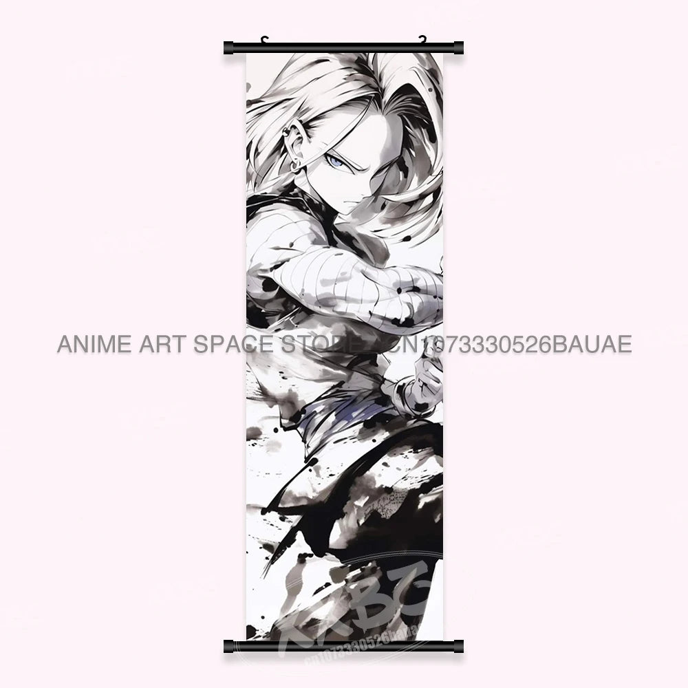Dragon Ball Anime Wall Artwork Canvas Mural Scrolls Pictures Anime Character Son Goku Hanging Painting Poster Home Decoration