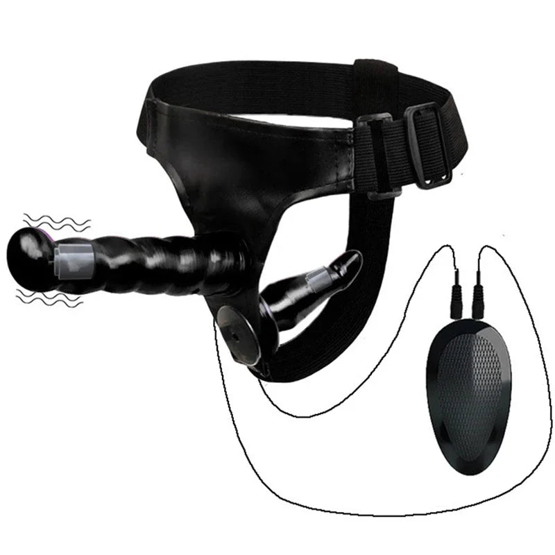 Strap On Big Dildo Vibrator Strapon Ultra Elastic Harness Belt  Adult Sex Toys For Woman Lesbian Double Penis Realistic Dildos