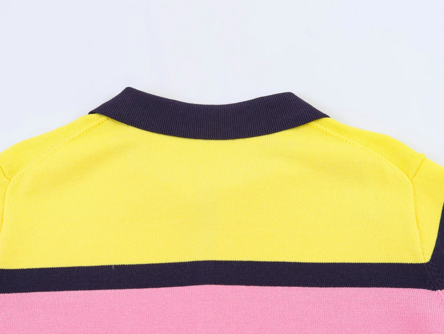 Fashionable Striped Knitted  Shirt Women's Spring Summer New Arrival Versatile Loose Fit Casual Polyester Fiber Short Sleeve