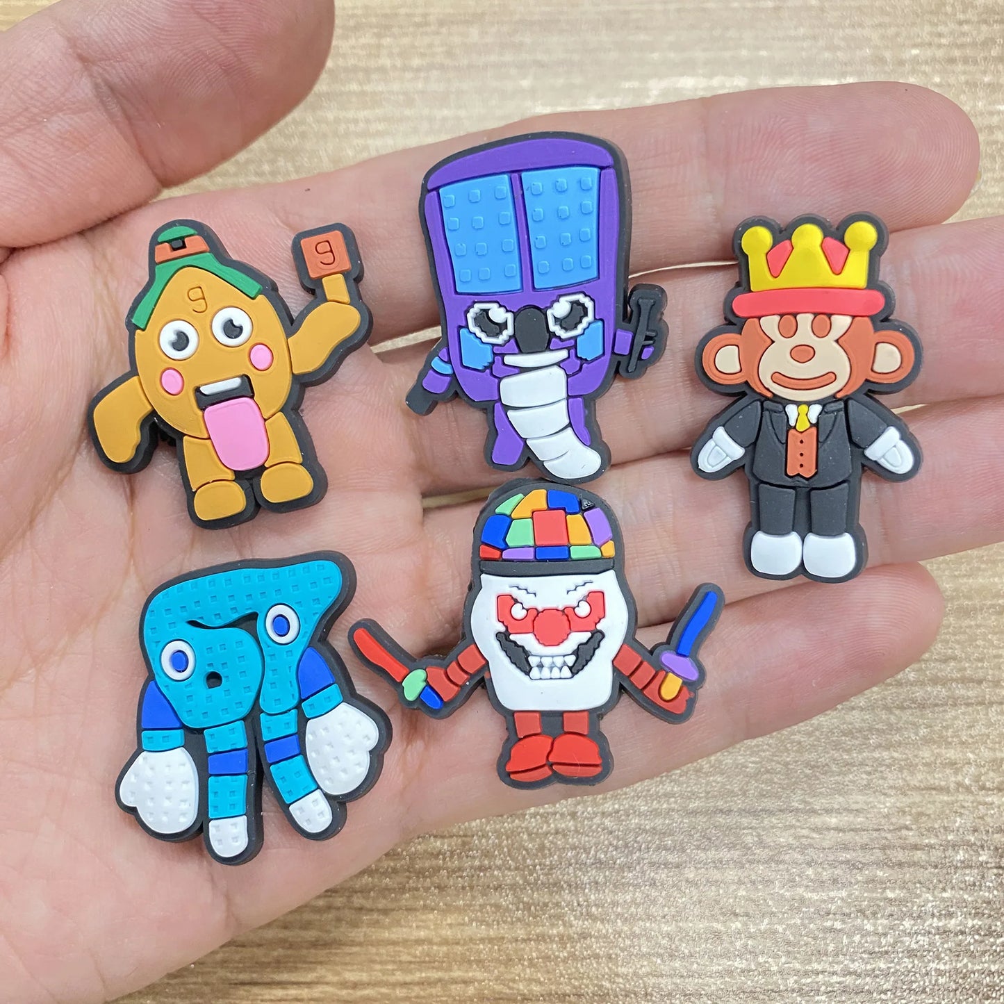 15-100pcs Steal Catch the Brainrot Series for Shoe Charms PVC DIY Shoe Accessories for Classic Clog Shoe Decoration Kids Gifts