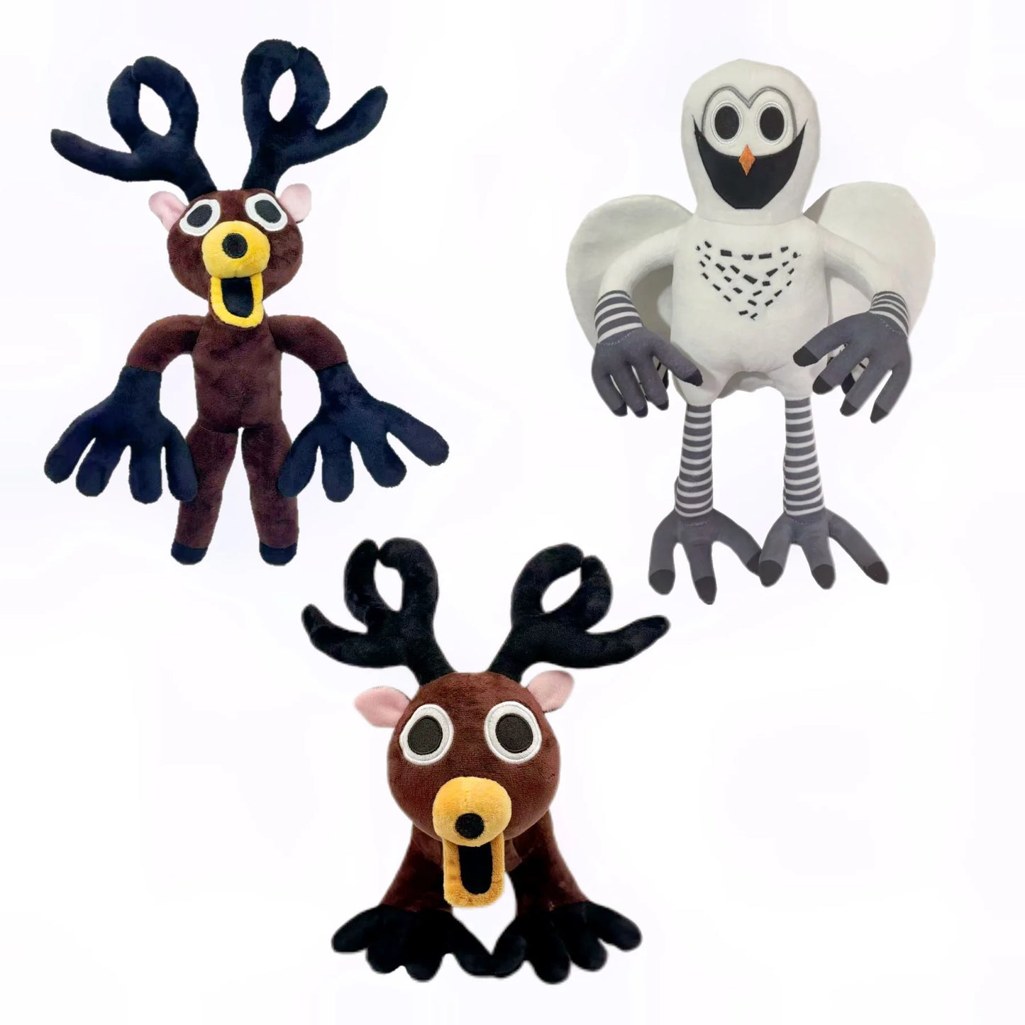 2026 New 99 Nights In The Forest Plush Game Merchandise Brown Stand And Sit Elk Deer White Owl Stuffed Doll Pillow For Kid Gifts