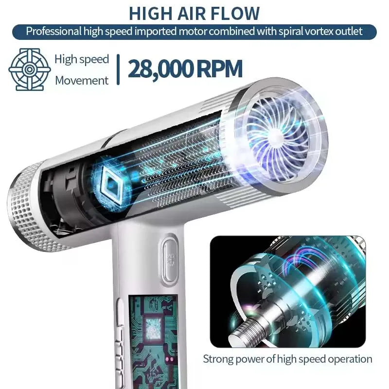 High Speed Negative Ionic Hair Blower Dryer Professional Electric Salon Hot and Cold Air Hair Dryer With Diffuser