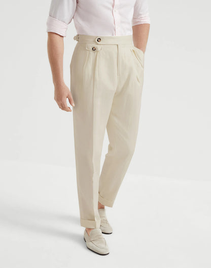 2026 Spring/Summer New Light Business Elegant Casual Italian Naples High-Waisted Straight Leg Long Pants Men's Suit Pants