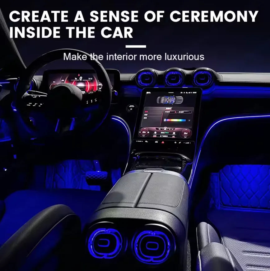 Car Ambient Light For Mercedes Benz C Class W205 W206 W253 Air Vent LED RGB Car Interior Atmosphere Light Interior Upgrade Kit