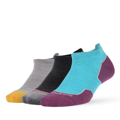 ZEALWOOD Marathon Running Socks, Men's Women's Outdoor Merino Wool Sports Compression Socks Breathable Cushion Cycling 1/3 Pairs