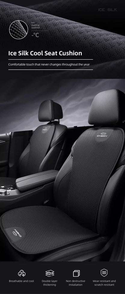 Car Seat Pad Backrest Mat Ice Silk Flax Seat Cushion Covers For Chery Tiggo 7 Pro 8 4 5 3 2 T11 5X Amulet Fora QQ IQ Fulwin
