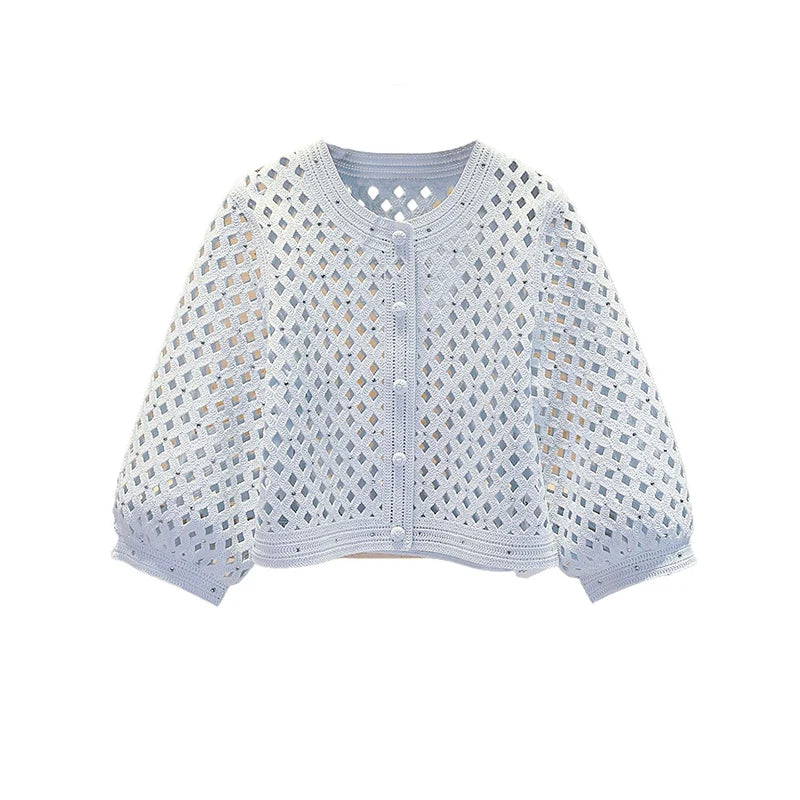 M Home Nan You High End Women's Spring 2026 Lantern Sleeve Rhinestone Knitted Jacket Strap Dress Set Fashionable Commute Style