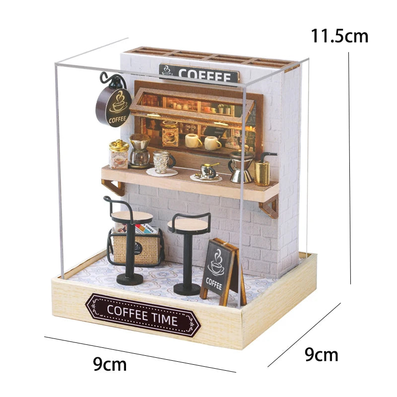DIY Dollhouse Kit With Furniture Wooden Miniature House Model 3D Puzzle Handmade Assembly Toy Creative Home Decor Birthday Gifts