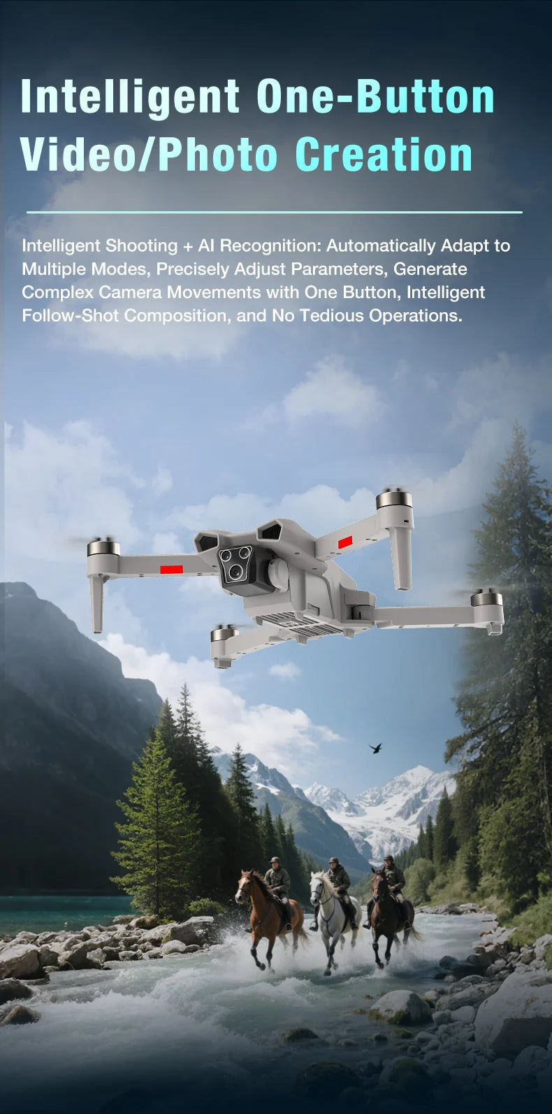 FPV 8K 3-Camera RC Drone Professional Quadcopter Aircraft Gesture Shooting Brushless 360° Roll Optical Hover Helicopter Toy Gift